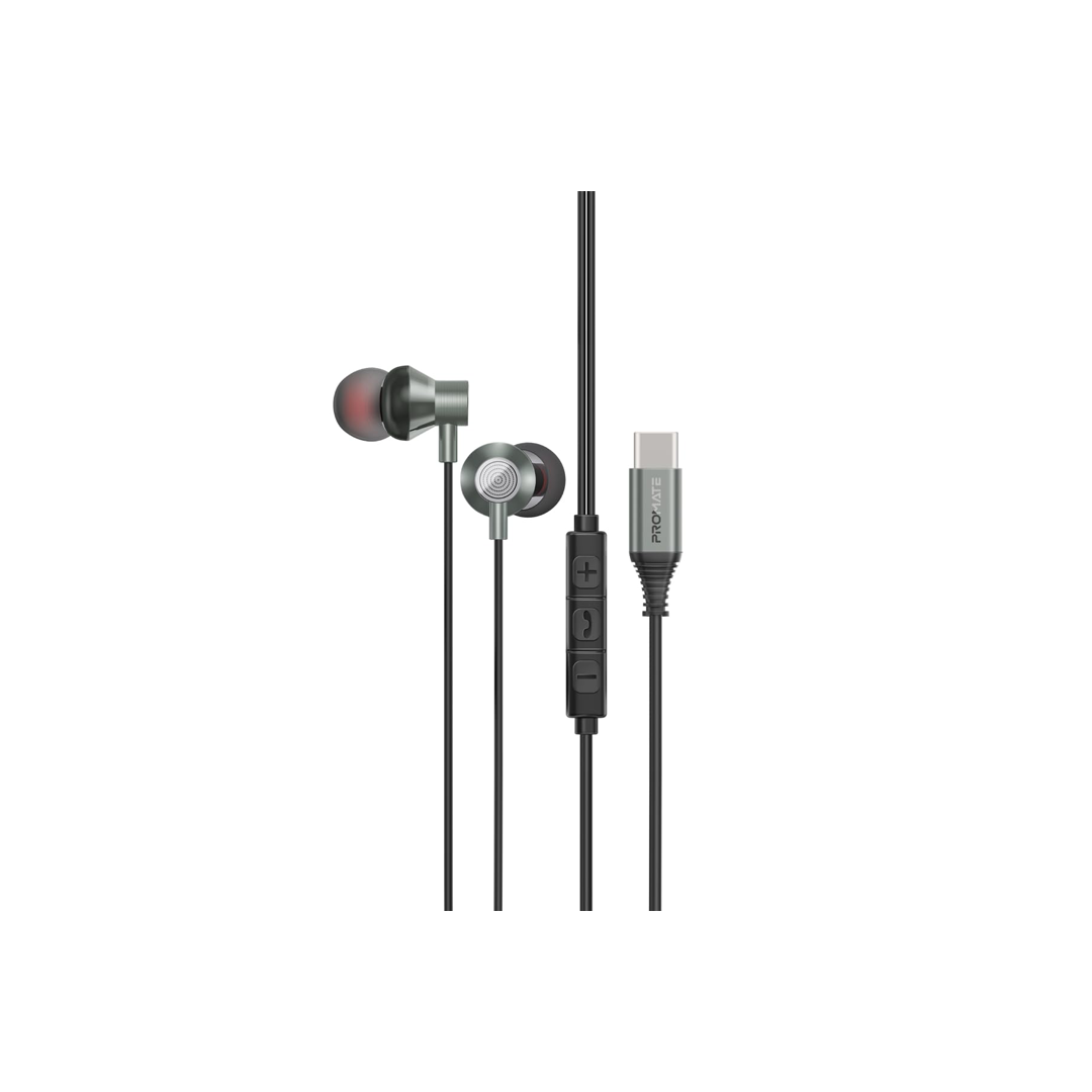 Promate In Ear USB C Stereo Earphone with Microphone in Qatar Promate In Ear USB C Stereo Earphone with Microphone in Qatar